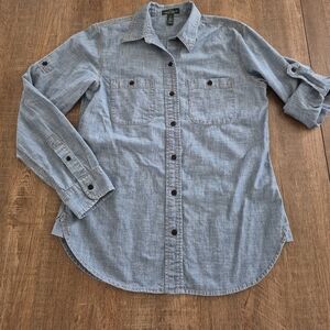 LRL Lauren Jeans Co. Chambray Cotton Shirt